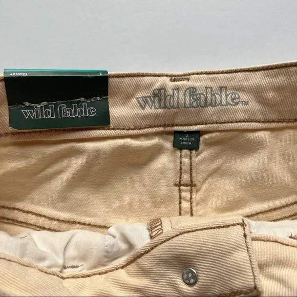 Wild Fable Cream Distressed High Rise Skater Jeans Sz 2 - Picture 3 of 8
